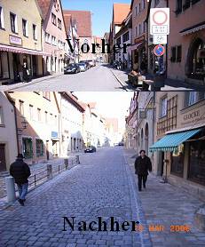 Altstadt Rothenburg vorher-nachher